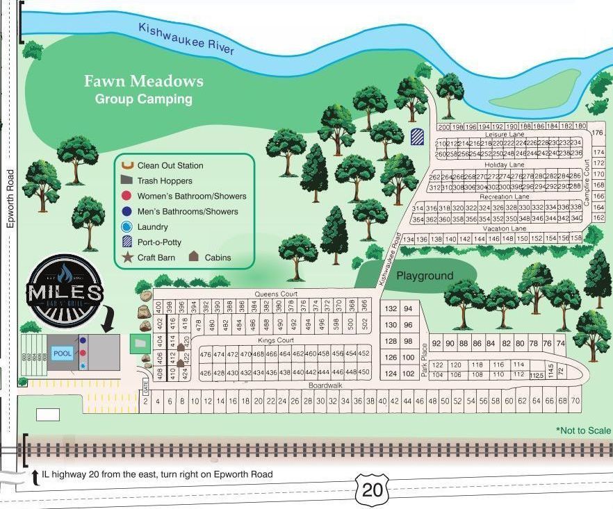 Map | Campground and RV Park Chicago | Holiday Acres Camping Resort